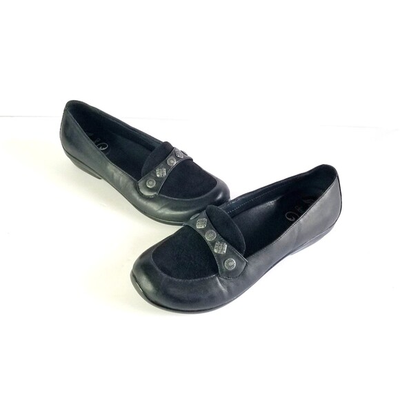 Dansko Shoes - Vtg DANSKO Women's Ophelia Black Leather Loafers Studded Sz 41 10.5 11 Comfort